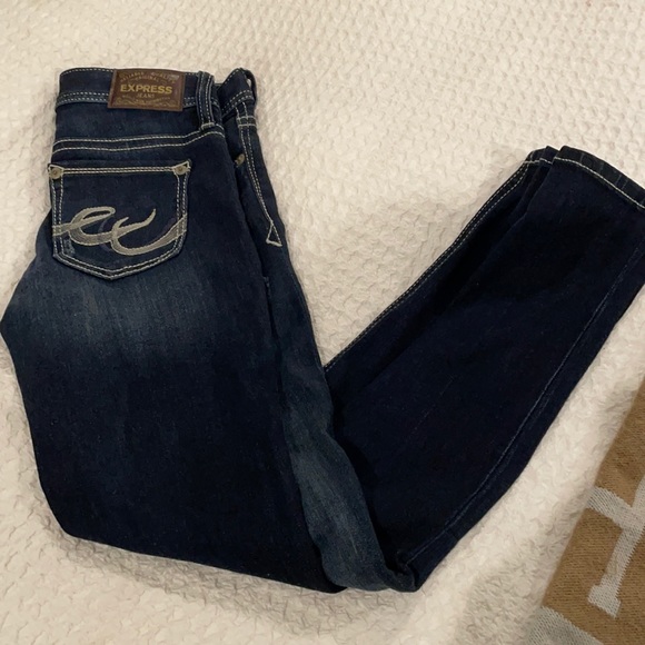 Express Stella low rise jeans.